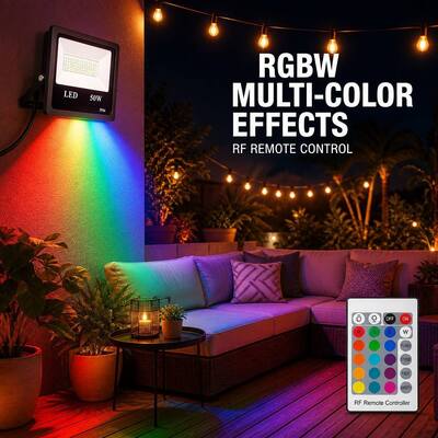 Remote Control RGBW Outdoor Led Floodlight 150W for Landscape Lighting
